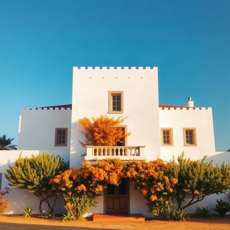 Front facade of a whitewashed coral-stone villa in Malindi with amber-gold bougainvillea